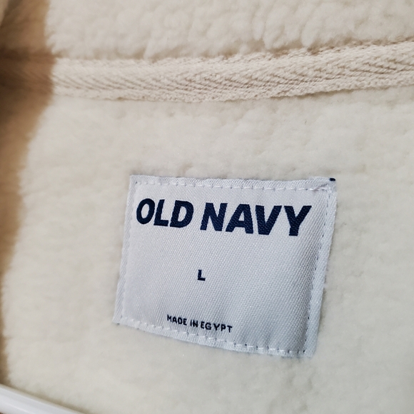 NWT Men's Old Navy Polar Bear Sherpa Fleece Quarter Zip Sweater Pullover Jacket - Picture 10 of 15